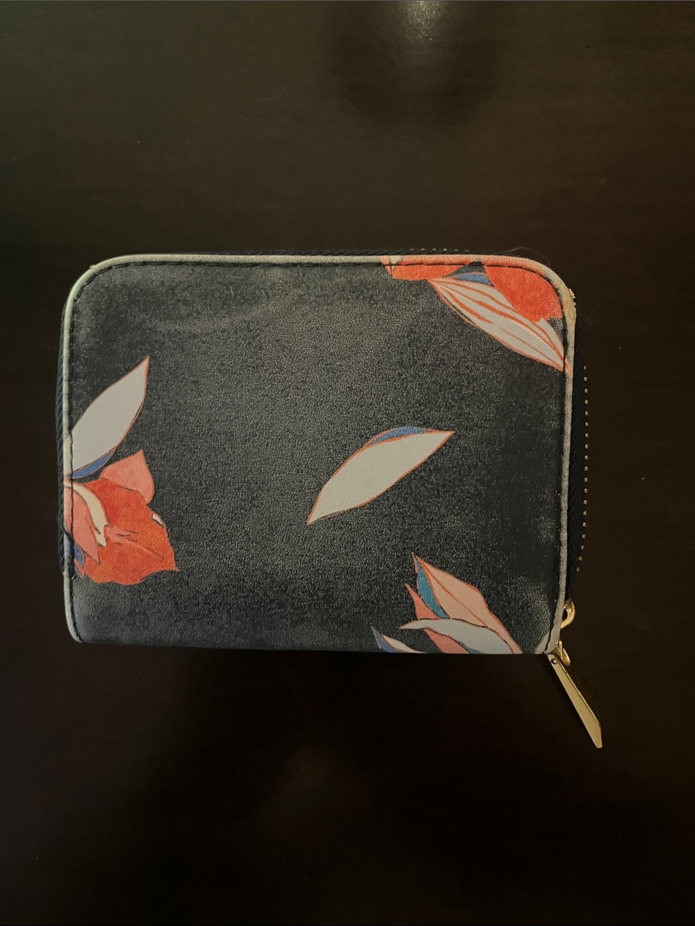 a new day Navy Floral Zip Wallet